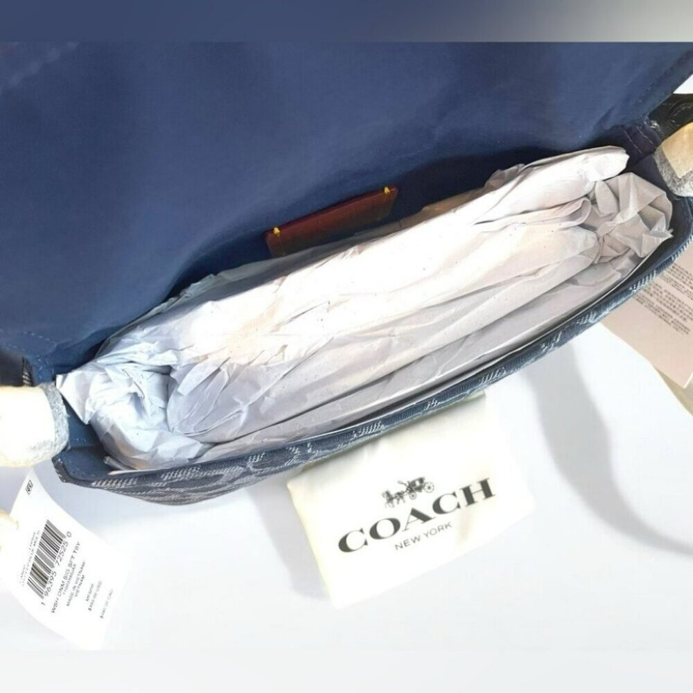 NWT Coach Denim Shoulder Bag - Picture 13 of 16